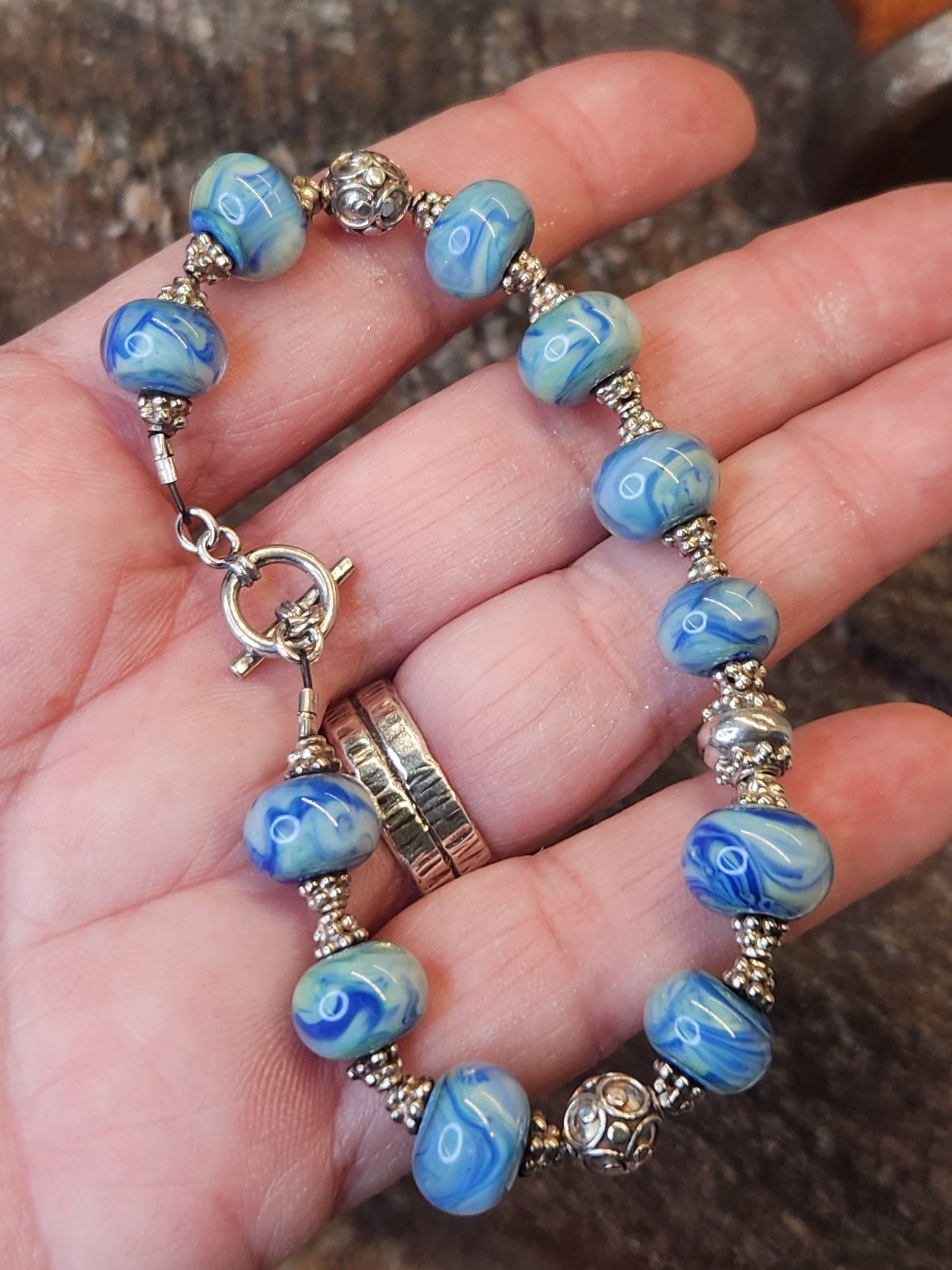 Caribbean Blue Ocean  bracelet