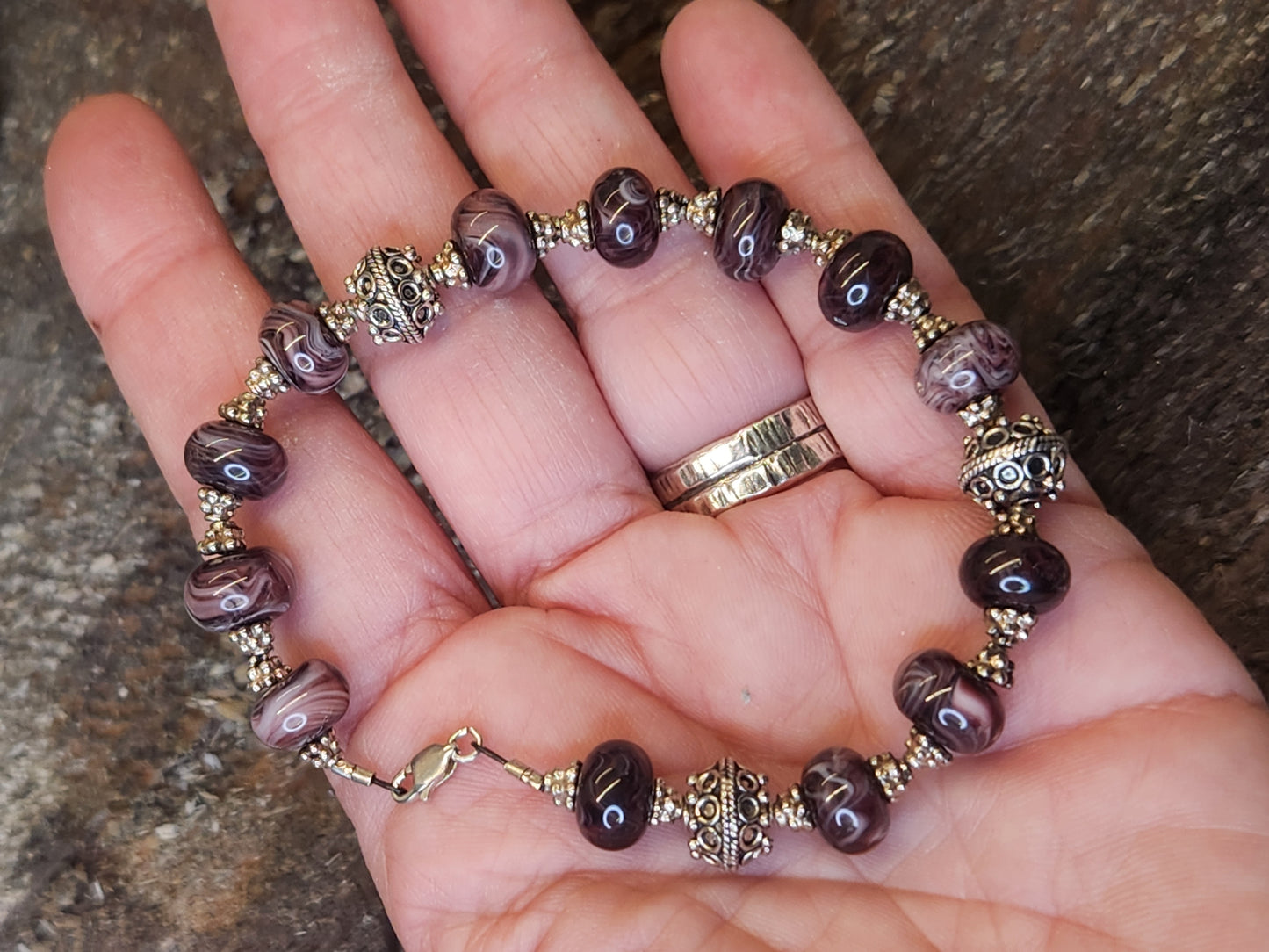 Shades of purple bracelet