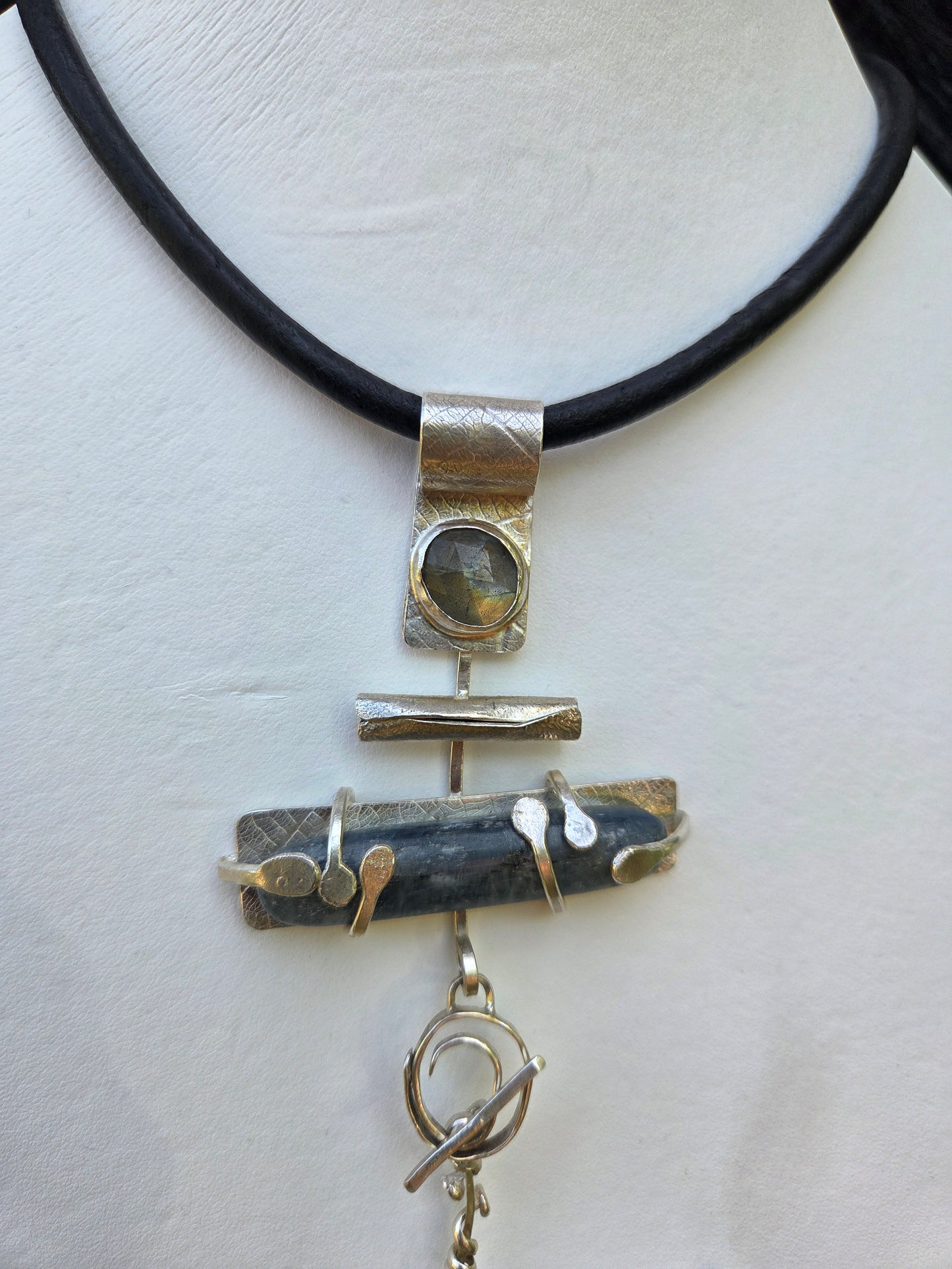 Echos of Water and Sky: One-of-a-kind convertable talisman statement necklace