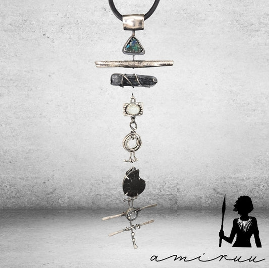 Personal talisman statement necklace one-of-a-kind