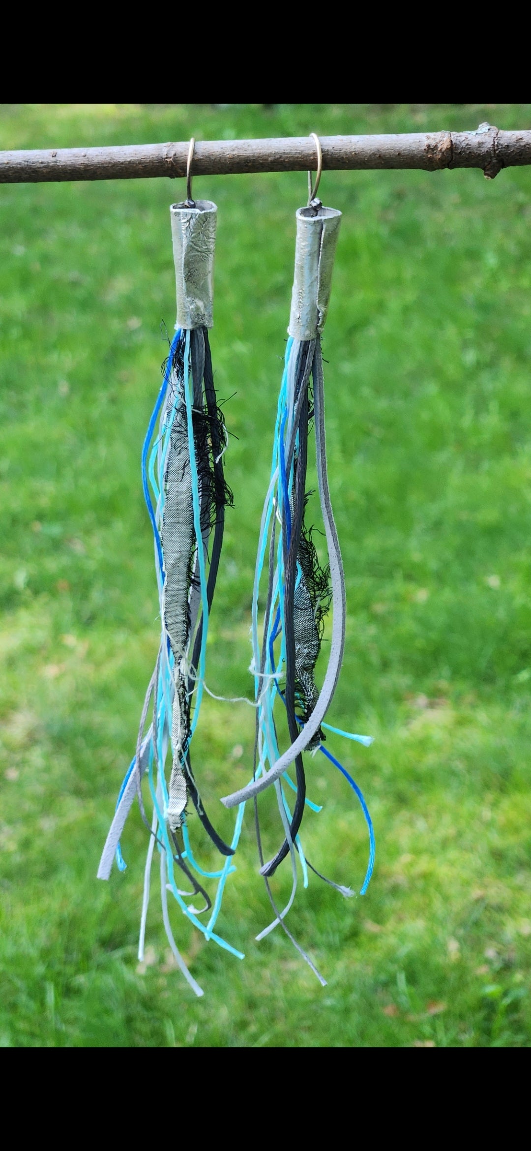 Azure Drift Silk Earrings